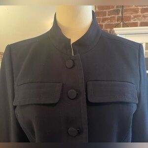 Navy Blue Blazer with Button Detail - Sz 6